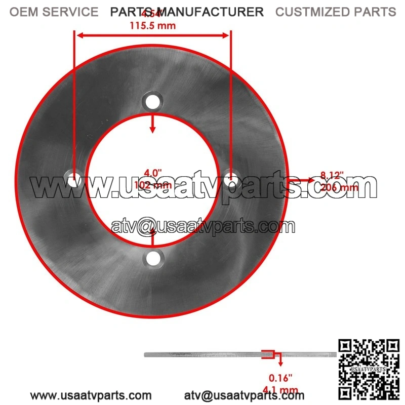 For Polaris RZR 800 S 2012-2014 Front Wheel Hub and Brake Disc Rotor Kit - Image 2