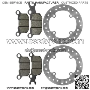 For Can-Am Traxter HD5 HD8 HD10 2015-2023 Front and Rear Brake Disc with Pads