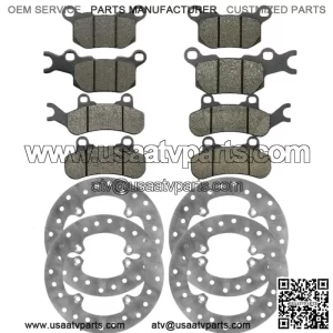 For Yamaha Rhino 660 YXR660 4X4 2004-07 Front Left Brake Caliper Disc Rotor Pads