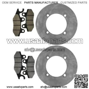 For Yamaha YXE70 YXE85 Wolverine X2 X4 XTR 16-25 Rear Brake Discs and Brake Pads