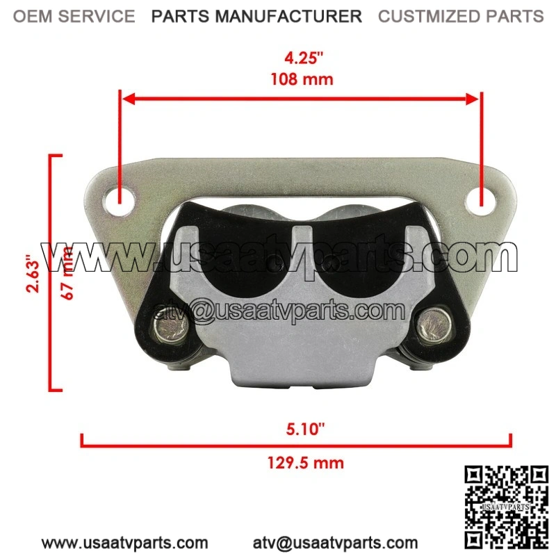 For Polaris RZR 800 2008 2009 / RZR S 800 2009 Front Left Brake Caliper With Disc - Image 2