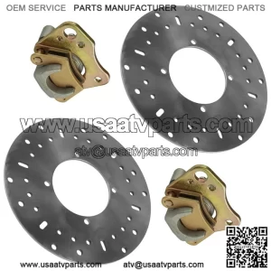 For Polaris Ranger 400 HO 2011 Front Left and Right Brake Caliper and Disc