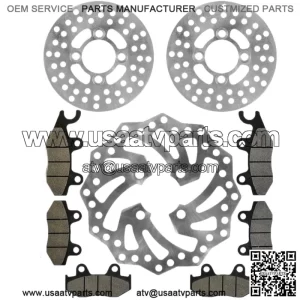 For Polaris RZR XP Turbo 2017-2021 5267607 2206231 Front Brake Disc Rotor With Pad