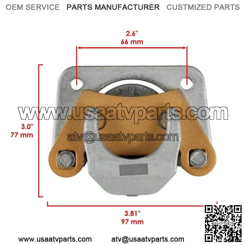 For Polaris Ranger 500 2x4 2006 2007 Rear Left Brake Caliper With Disc With Pads - Image 2
