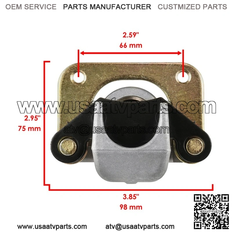 For Polaris Ranger 500 2x4 4x4 2006 2007 Rear Left Right Brake Caliper With Disc - Image 2
