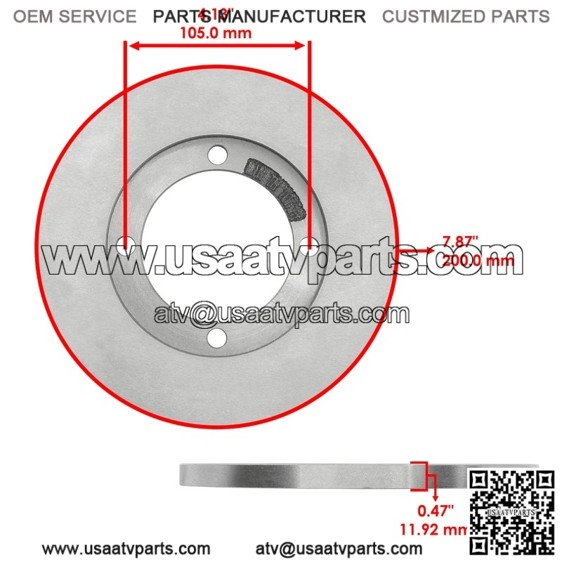 For Honda Pioneer 700 SXS700M2 14-26 / 45251HL3A00 Front Brake Pads and Brake Disc - Image 2
