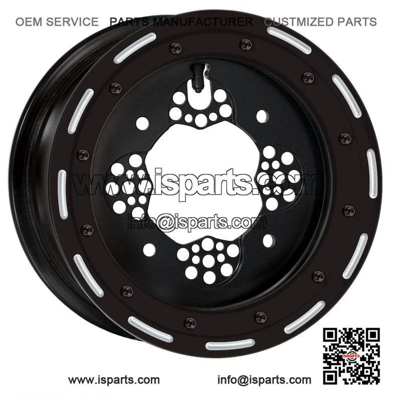 Matte Black Beadlock Wheel for ATV UTV Quad Bike (10x5, 4B+1N, 4x144)