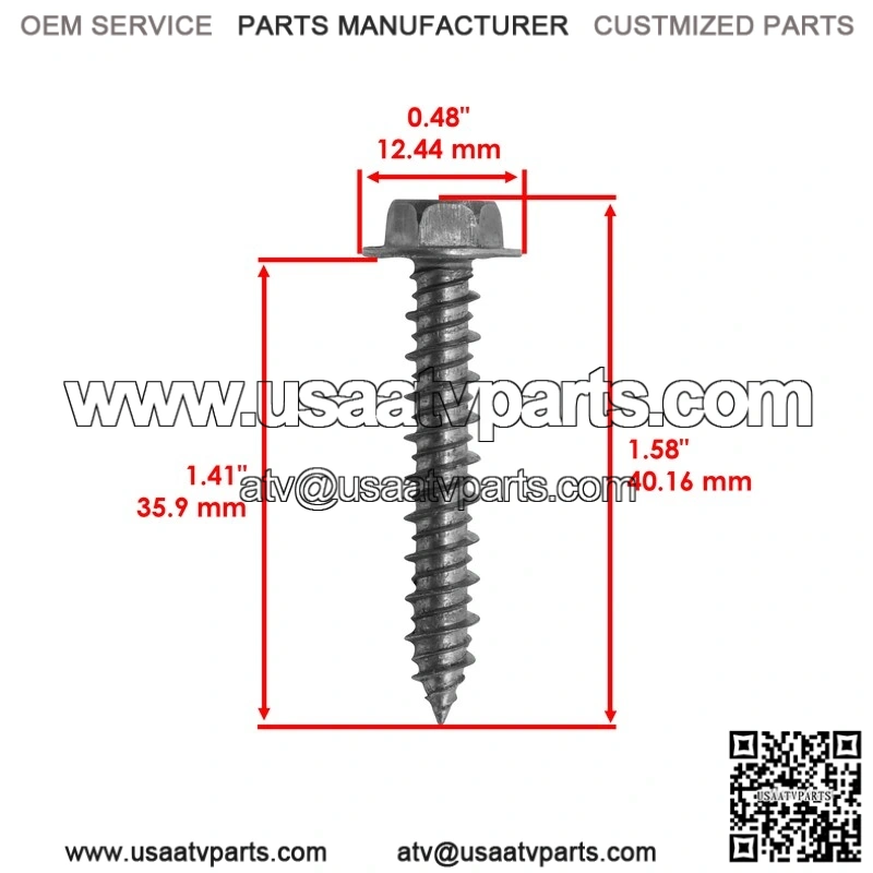 Polaris Clutch Cover Mounting Screw M6x35 Qty 8 7519330 Screw Bolts - Image 2