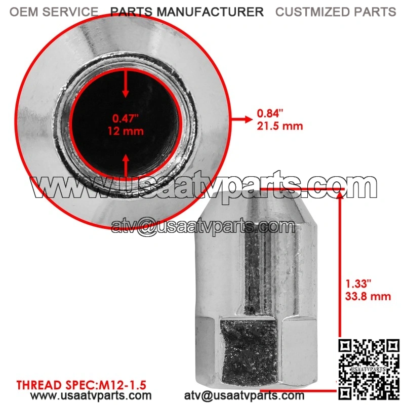 Polaris RZR XP 1000 / RZR XP 4 1000 2014-2021 Front/Rear Wheel Lug Nuts & Bolts - Image 2