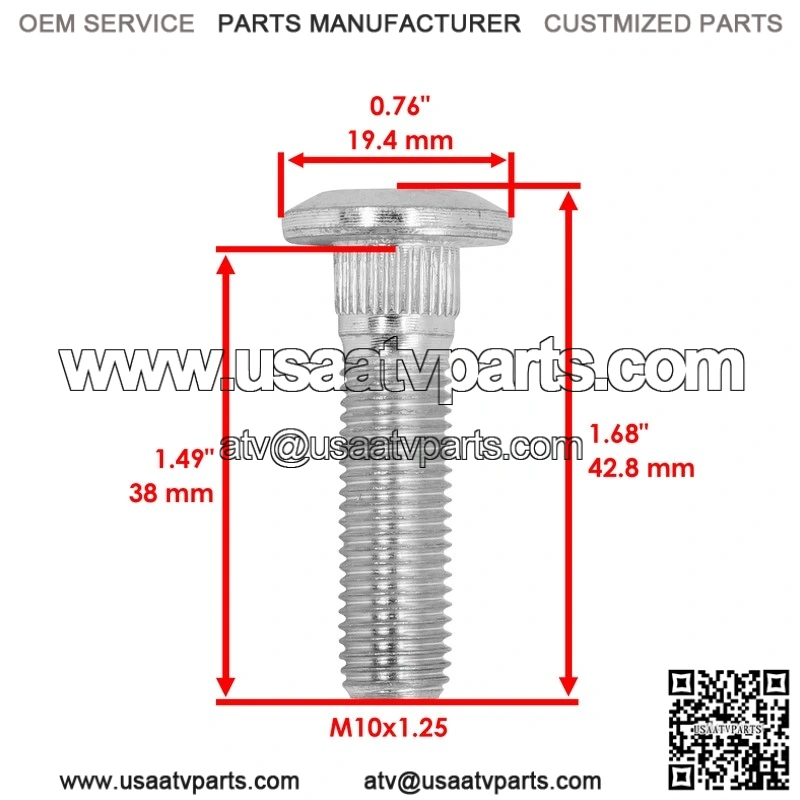 John Deere RSX850i Gator Utility Vehicle M169164 M159854 Wheel Hub Bolt - Image 2