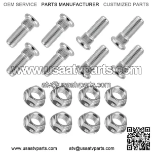 Polaris Magnum 325 2x4 4x4 2000-2001 3/8" 8x Front Rear Studs & Flange Nuts