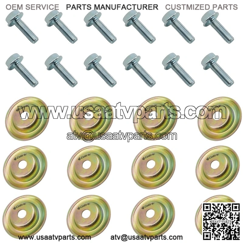 Polaris RZR XP 900 EFI 2011-2012 / M6 X 1.0 Skid Plate Screw Bolt w/ Washer