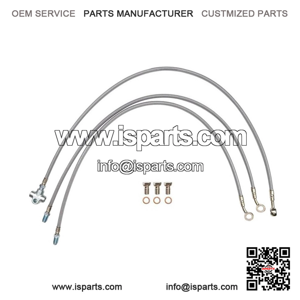 Stainless Steel +2 Inch Braided Brake Line Kit for Honda TRX400EX