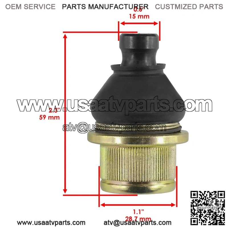 Arctic Cat 400 2X4 4X4 98-2010 / 0405-483 4 Ball Joints Upper and Lower Set - Image 2
