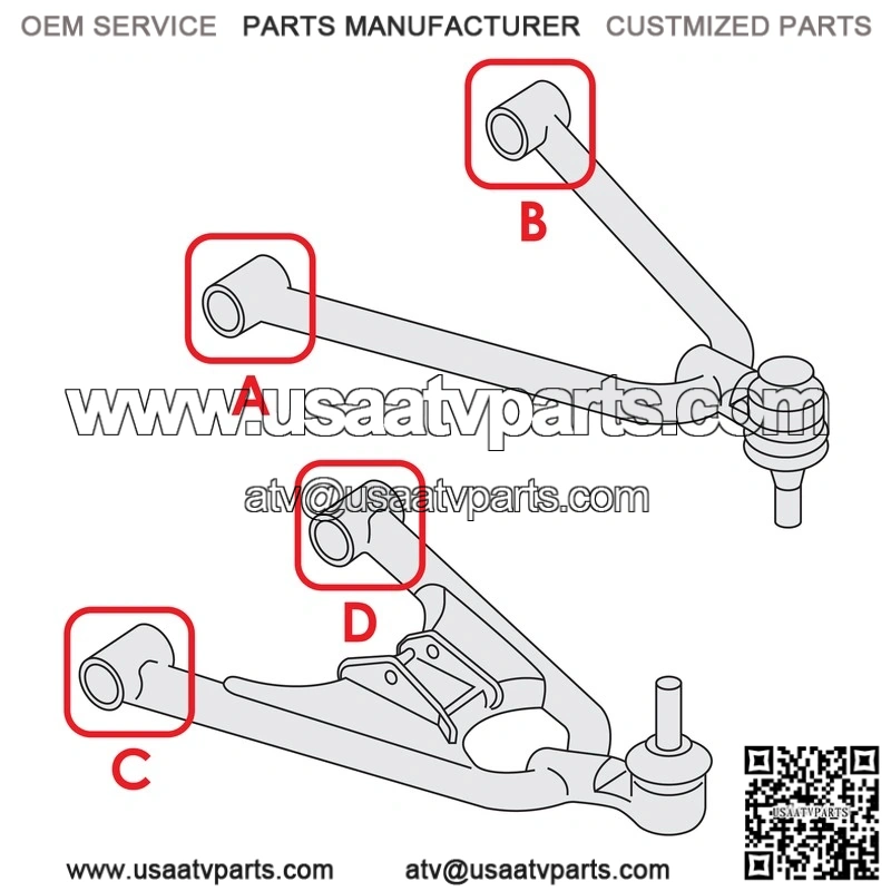 Can-Am Commander Max 1000 2014-2017 Front A-Arm Bushing Ball Joint Kit - Image 2