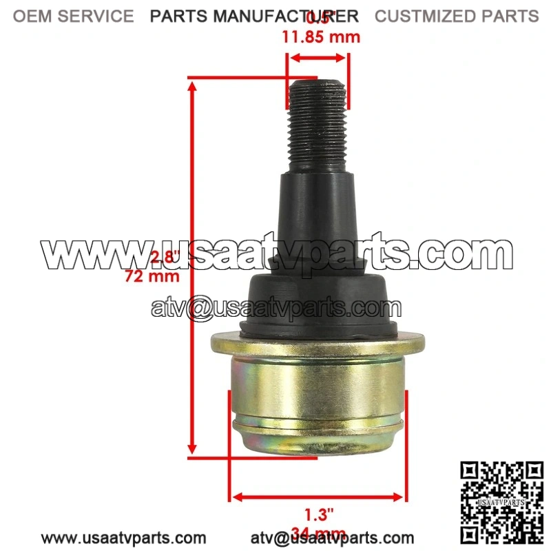 John Deere XUV560E XUV590E XUV590M 4 Front A-Arm Lower Upper Ball Joint - Image 2