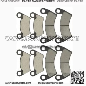 Caltric Front & Rear Brake Pads for Polaris Ranger 800 4x4 EFI (2010-2014) | Complete Brake Set