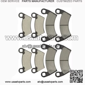 Caltric Front & Rear Brake Pads for Polaris Ranger 700 EFI 4x4 & 6x6 (2008-2009) | Brake Set