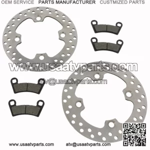 Brake rotors and pads for the Polaris RZR 570 2014 - 2021 front brakes