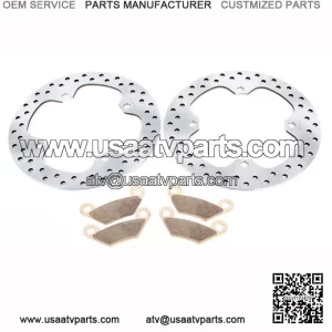 Front Brake Rotors and Brake Pads Kit for 2015-2017 Polaris Sportsman SP 850 Touring | Complete Front Brake Assembly
