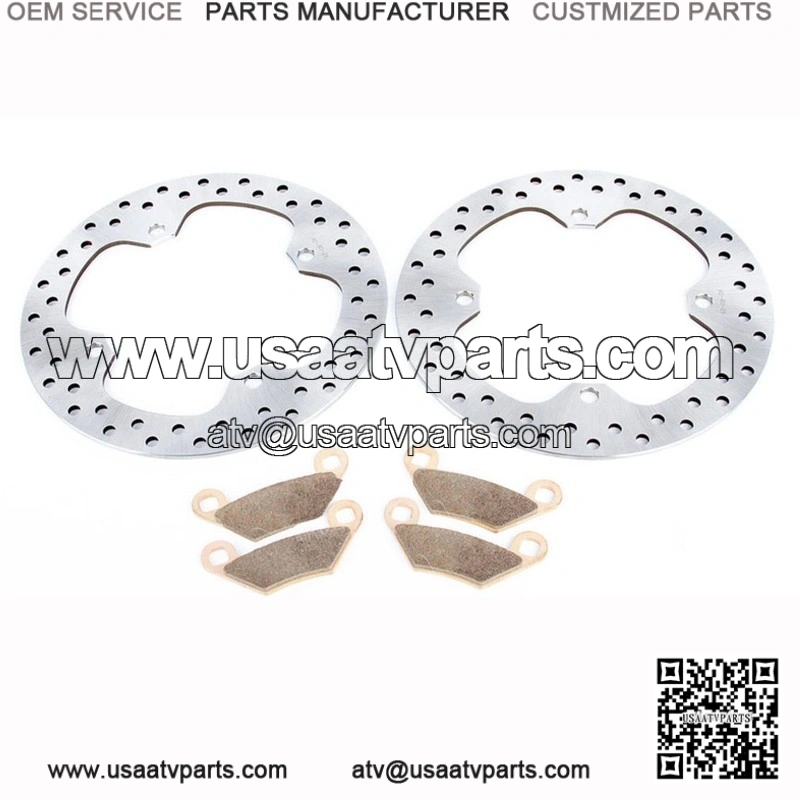 Front Brake Rotors and Brake Pads Kit for 2015-2017 Polaris Sportsman SP 850 Touring | Complete Front Brake Assembly