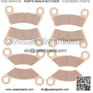 Front & Rear Brake Pads Sintered for Polaris RZR 570 2012-2019, Sintered-golden