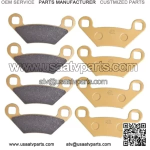 Brake Pads Kit Ceramic Fit for Polaris for Sportsman 1000 XP 2015-2021 for