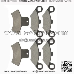 Front Rear Brake Pads for Polaris Scrambler 500 1998-2000 /Sportsman 335 1999-00