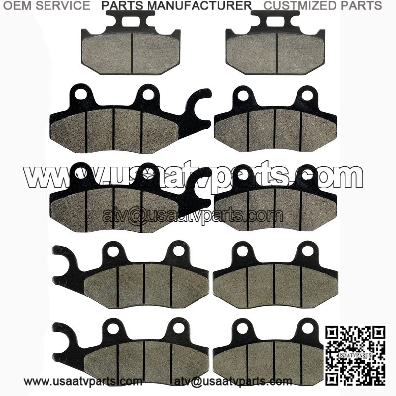 Front Rear And Middle Brake Pads for Rhino 700 YXR700F YXR 700F 2008-2013