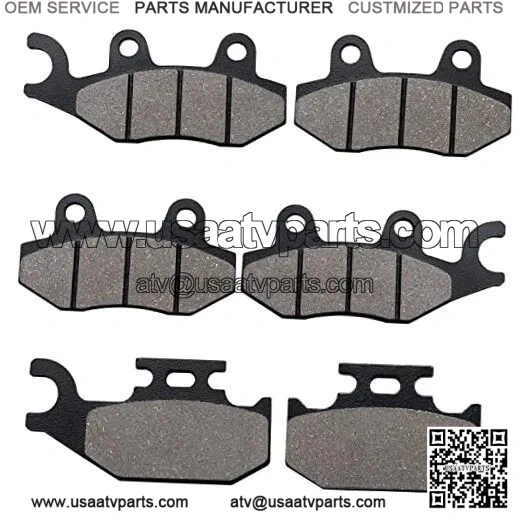 Brake Pads Front & Rear for Rhino 660 YXR660 4x4 2004-2007 Rhino 450