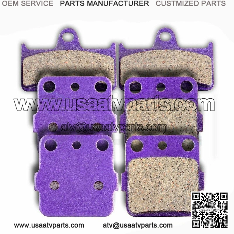 F+R Carbon fiber Brake Pads For Grizzly 660 YFM660F 4x4 2002-2004