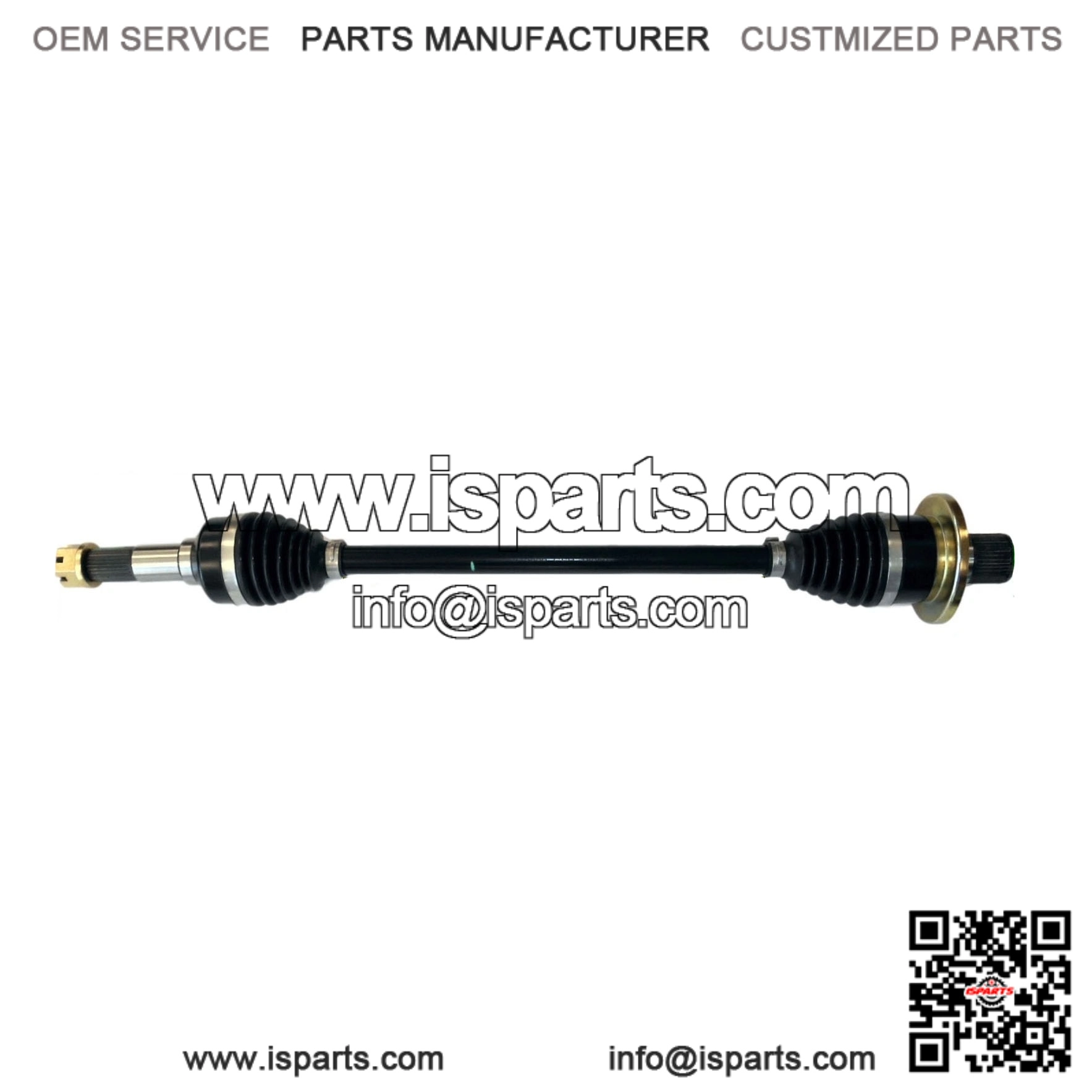ODES Dominator 800 Rear Left CV Axle Shaft - Part #13201240000, 28mm Hub Splines - UTV Replacement