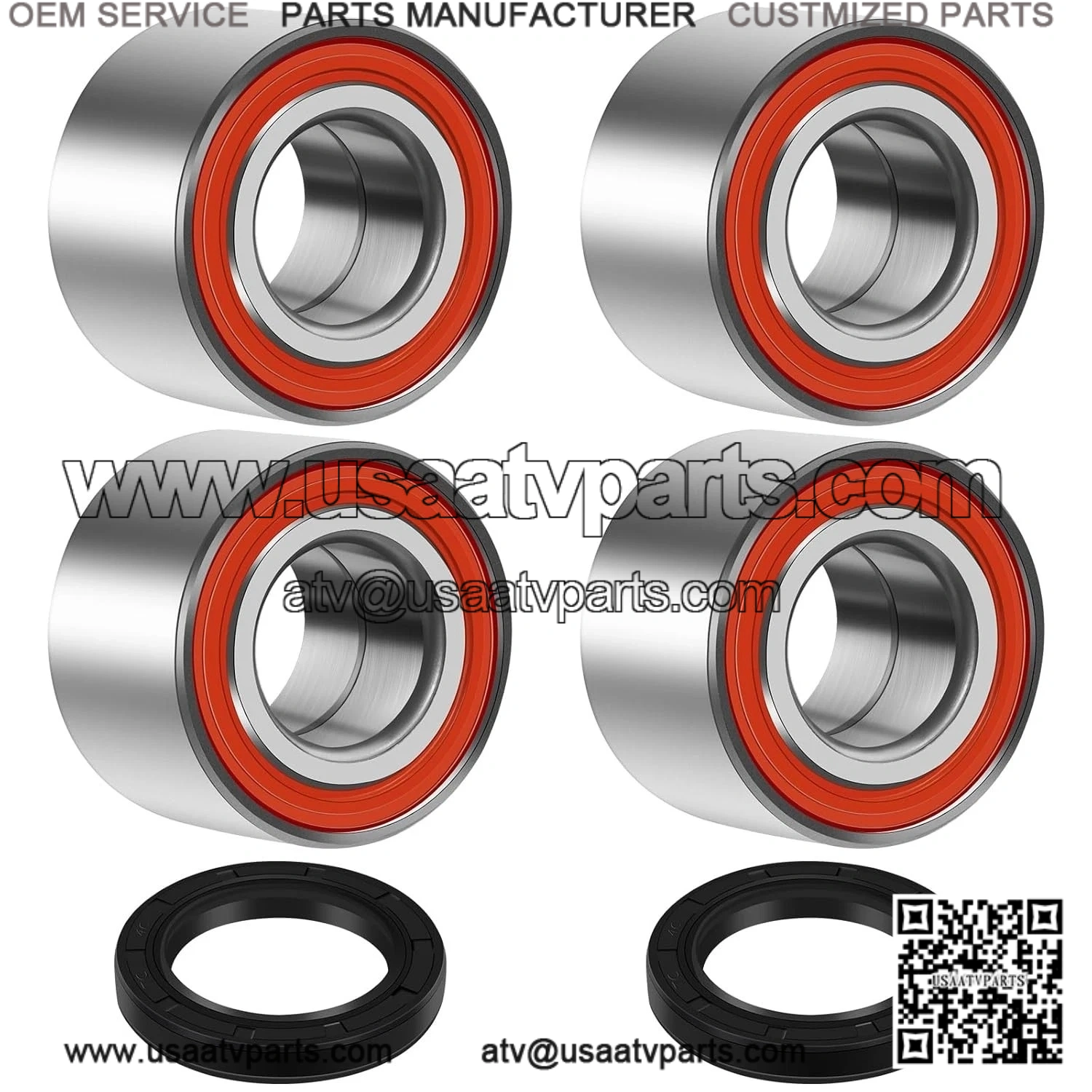 Can-Am Defender Maverick Wheel Bearings Kit - Complete 4 Pcs Set for Front & Rear Axles