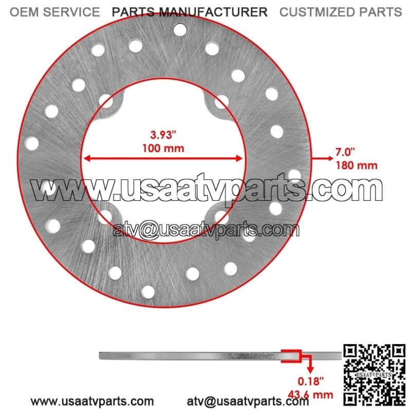 For Can-Am Outlander 800R / MAX 800R 2006-2008 Rear Brake Disc Rotor W/ Caliper - Image 2