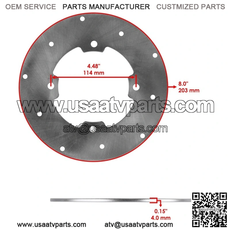 For Arctic Cat Wildcat 1000 2013 Front Left & Right Rear Brake Disc w/Calipers - Image 2