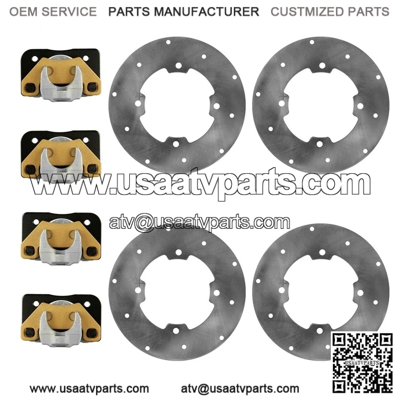 For Arctic Cat Wildcat 1000 2013 Front Left & Right Rear Brake Disc w/Calipers - Image 3