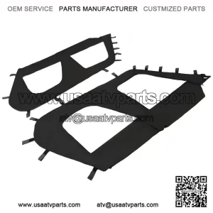 For 2012-2022 Kawasaki Teryx4 4-Seat UTV Models ?C NEW BLACK+CLEAR Soft Upper Doors.