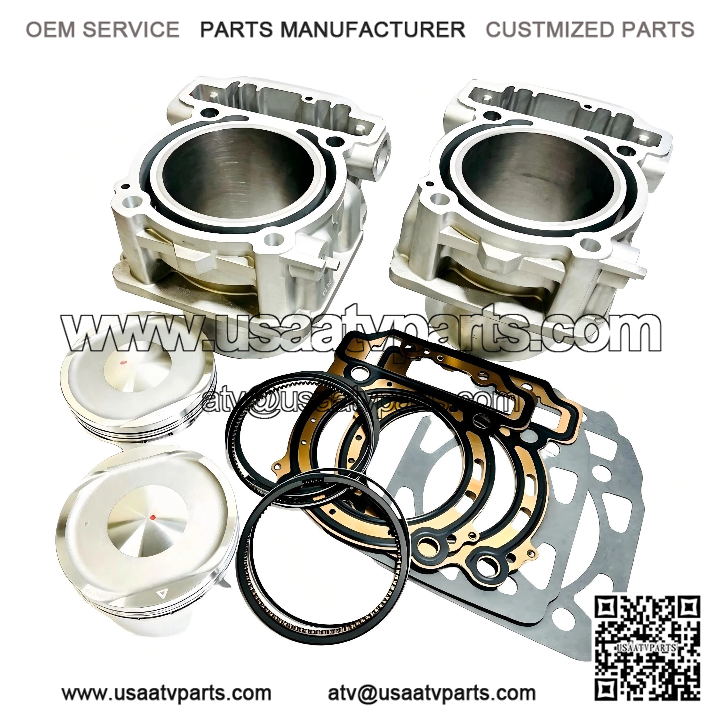 For Outlander Renegade 1000 ?C Stock Bore Cylinder Top End Rebuild Parts Kit.