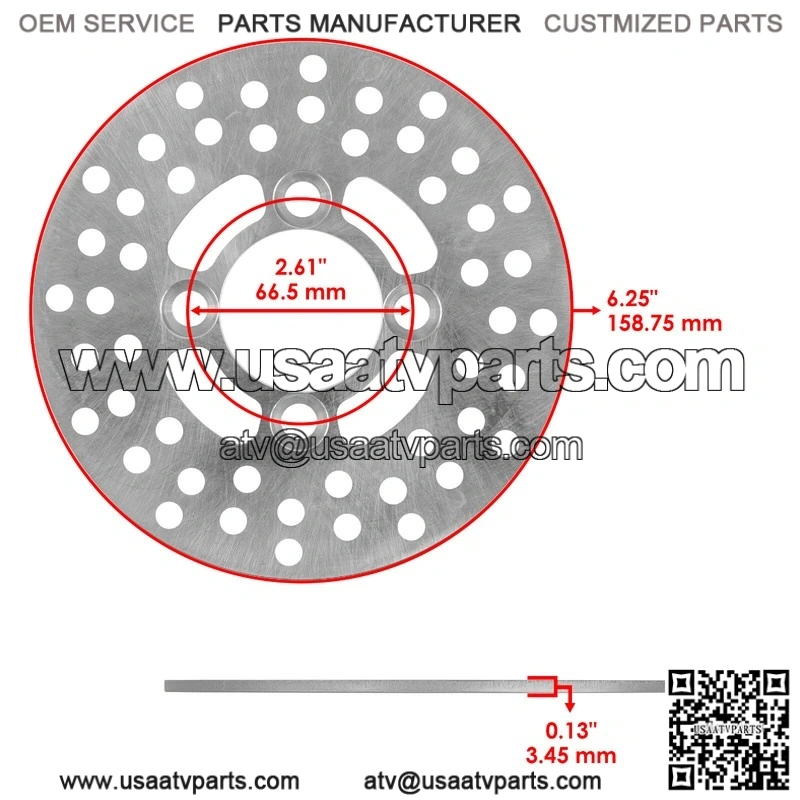 For Honda Fourtrax 400 TRX400EX 1999-04 Rear and Front Brake Disc With Bolt and Caliper - Image 3