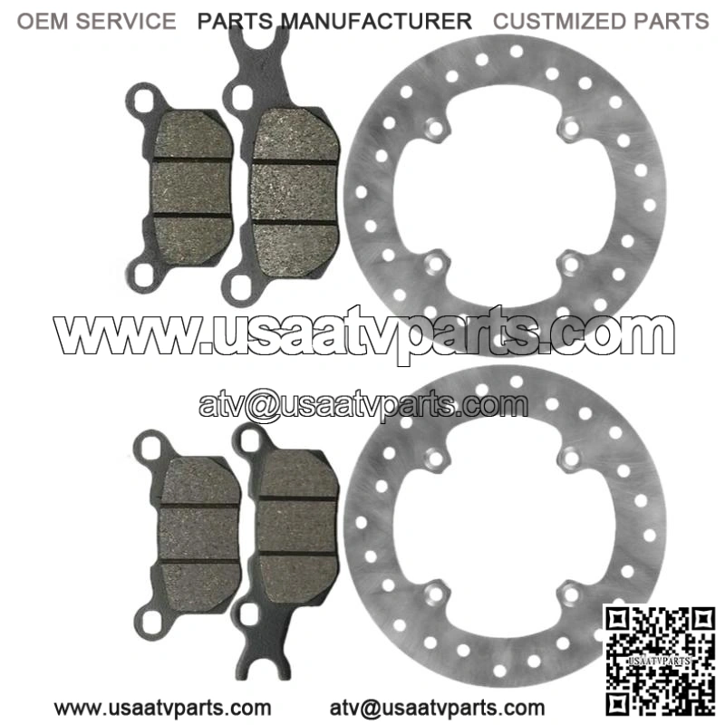 For Can-Am Traxter HD5 HD8 HD10 2015-2023 Front and Rear Brake Disc with Pads