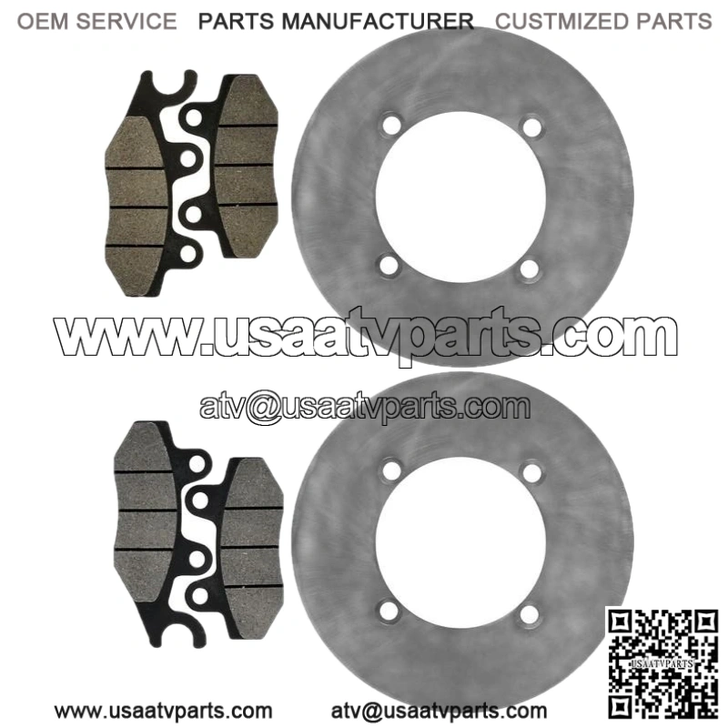 For Yamaha YXE70 YXE85 Wolverine X2 X4 XTR 16-25 Rear Brake Discs and Brake Pads