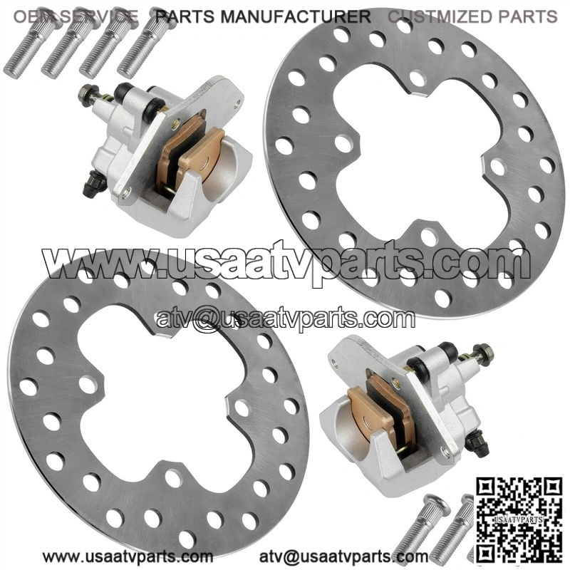 For Honda FourTrax Rancher TRX420FA 2014-2026 Front Brake Caliper With Disc and Studs