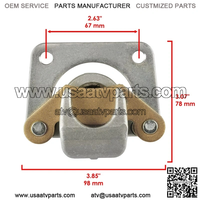 Fits Polaris RZR 570 2012 2013 2014-2022 Rear Right Brake Caliper With Disc Pads - Image 2