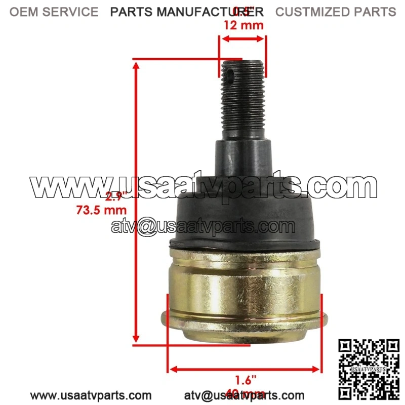 Honda TRX250EX Sportrax 2001 2002 2003-2008 4 Upper & Lower A-Arm Ball Joint - Image 3