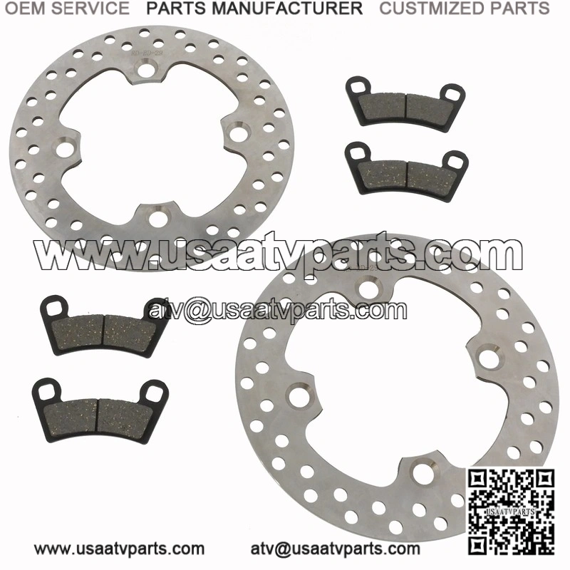 Brake rotors and pads for the Polaris RZR 570 2014 - 2021 front brakes