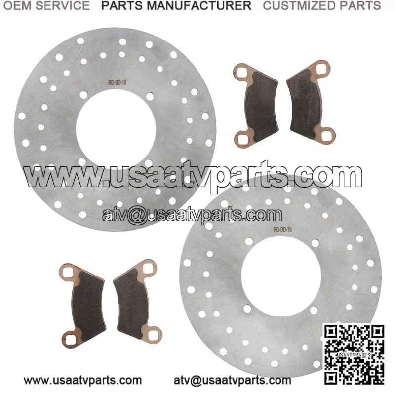 2006-2007 Polaris Ranger 700 6x6 EFI front brake rotors and MudRat brake pads