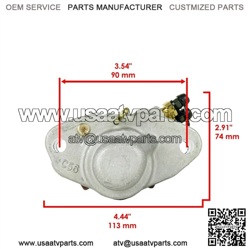 Rear Brake Caliper Pads Fluid Reservoir for Polaris Predator 500 LE 2003-2007 - Image 3