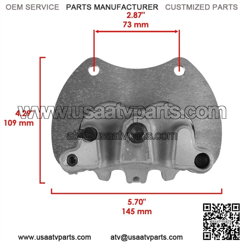 For Polaris RZR XP 1000 2014-17 Rear Left&Right Brake Caliper & Disc w/Wheel Hub - Image 2